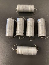 2200uf 63V axial oxide-aluminum electrolytic capacitors K50-24. Set of 6. NOS