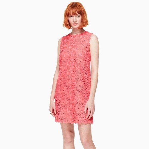 Sleeveless Floral Lace Shift Dress 