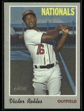 2019 Topps Heritage #28 Victor Robles 1970 Cloth Stickers