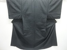 7699673: JAPANESE KIMONO / ANTIQUE MENS KIMONO / SILK / HAND WOVEN TSUMUGI