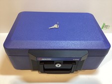 Caja de seguridad portátil Sentry 1100 caja de seguridad contra incendios caja de seguridad con asa y llave azul