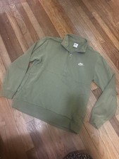 Nike Green Fleece 1/2 Zip Pullover Sweatshirt Mock Neck Men's Size L