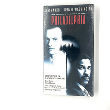 Philadelphia VHS, 1994, Closed Captioned New SEALED , Tom Hanks, Denzel Washin
