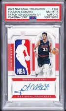 2023 National Treasures Toumani Camara RPA Logoman 1/1 PSA 8 