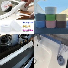 Caulk Tape Waterproof Self Adhesive Toilet Bathtub Sealant Strip Peel Stick Tape