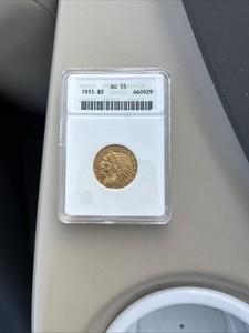 1911-S $5 Gold Indian AU-55 NGC Certified