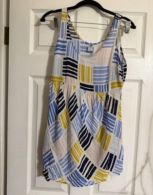 Old Navy Women's Maternity Geometric Shift Dress Round Neck Sleeveless Short S