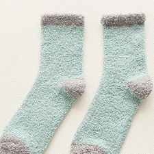5 Pairs Women Tube Socks Coral Fleece Stockings Winter Breathable Sock