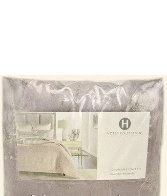 Hotel Collection Sakura Blossom Greylac FULL / QUEEN Duvet Cover & Shams Set