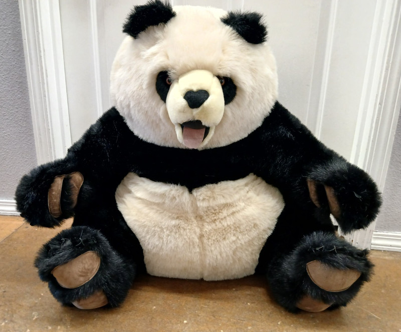Vintage Dakin Large Sitting Panda Bear Plush, 25" Tall