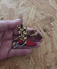 Cowboy Boot - Gun - Western - Rodeo - Embroidered Iron On Applique Patch