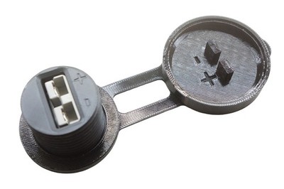 Screw-on Flush Mount for Anderson SB50 Connector 50a Plug Pull Heavy Duty