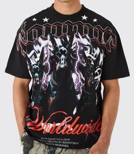 Boohoo Man Men's Oversized Large Scale Homme Dog Print T-shirt