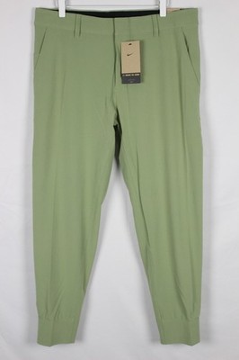 Nike Tour Repel Men s Golf Jogger Pants Oil Green FD5717 386 Zip Bottom