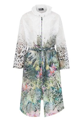 Amazon Raincoat Sheer Leopard Tropical Print Waterproof Hooded Festival Boo Pala