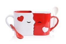 Kissing Mugs Set, Anniversary Wedding Gifts, Exquisitely Crafted Large Cups...