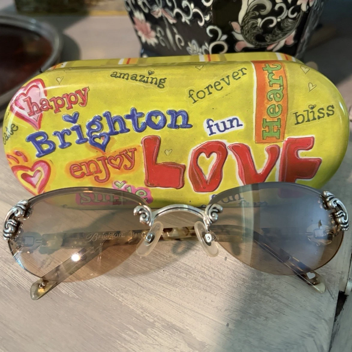 Brighton Silver Brown Sunglasses for Women for sale | eBay display picture 3