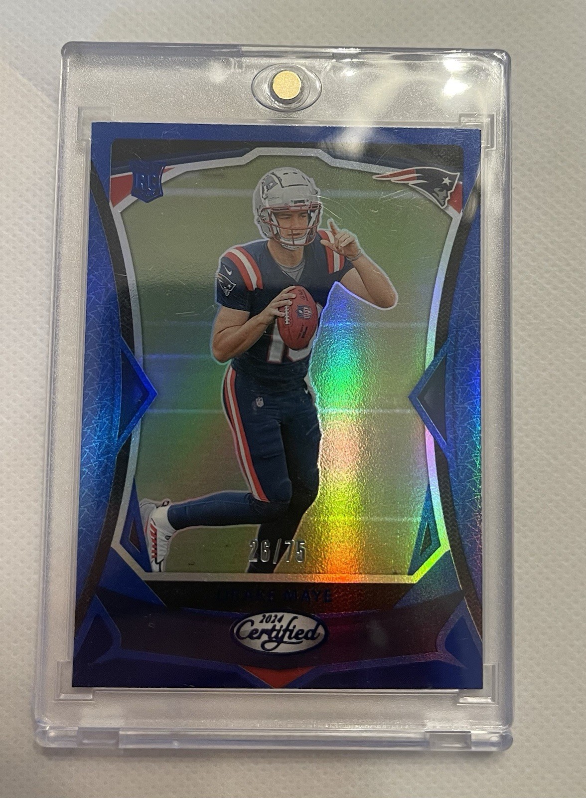 2024 Panini Certified - Rookies Drake Maye #103 Blue Mirror /75 (RC)