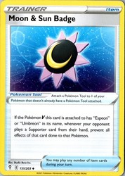 Moon & Sun Badge 151/203 Evolving Skies Uncommon Trainer
