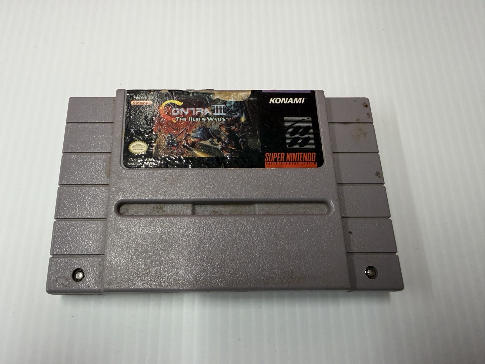 Contra III The Alien Wars Super Nintendo SNES Game Cartridge 1991