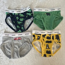 Carter’s Boy’s 4/5 Brief Underwear 4 Pair Dino Bear Firetruck Out of Package NEW