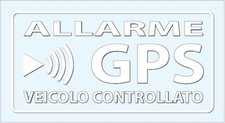 - 4 Adesivi Antifurto Auto "Allarme Gps" in Pvc (6,5X4 Cm) Sticker Deterrente Vi
