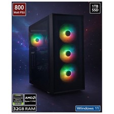 AMD RYZEN 7 5700 Gaming PC - 32GB RAM - 1TB SSD - RTX 5060