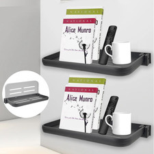 2 Pack RV Aluminum Fold-Down Wall Shelf - Wall-Mounted Hidden Foldable Shelf for