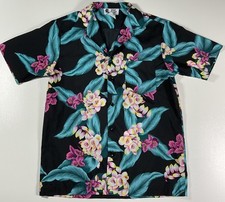 Vintage Hilo Hattie Floral Hawaiian Shirt Sz S Aloha Polyester Camp 80s