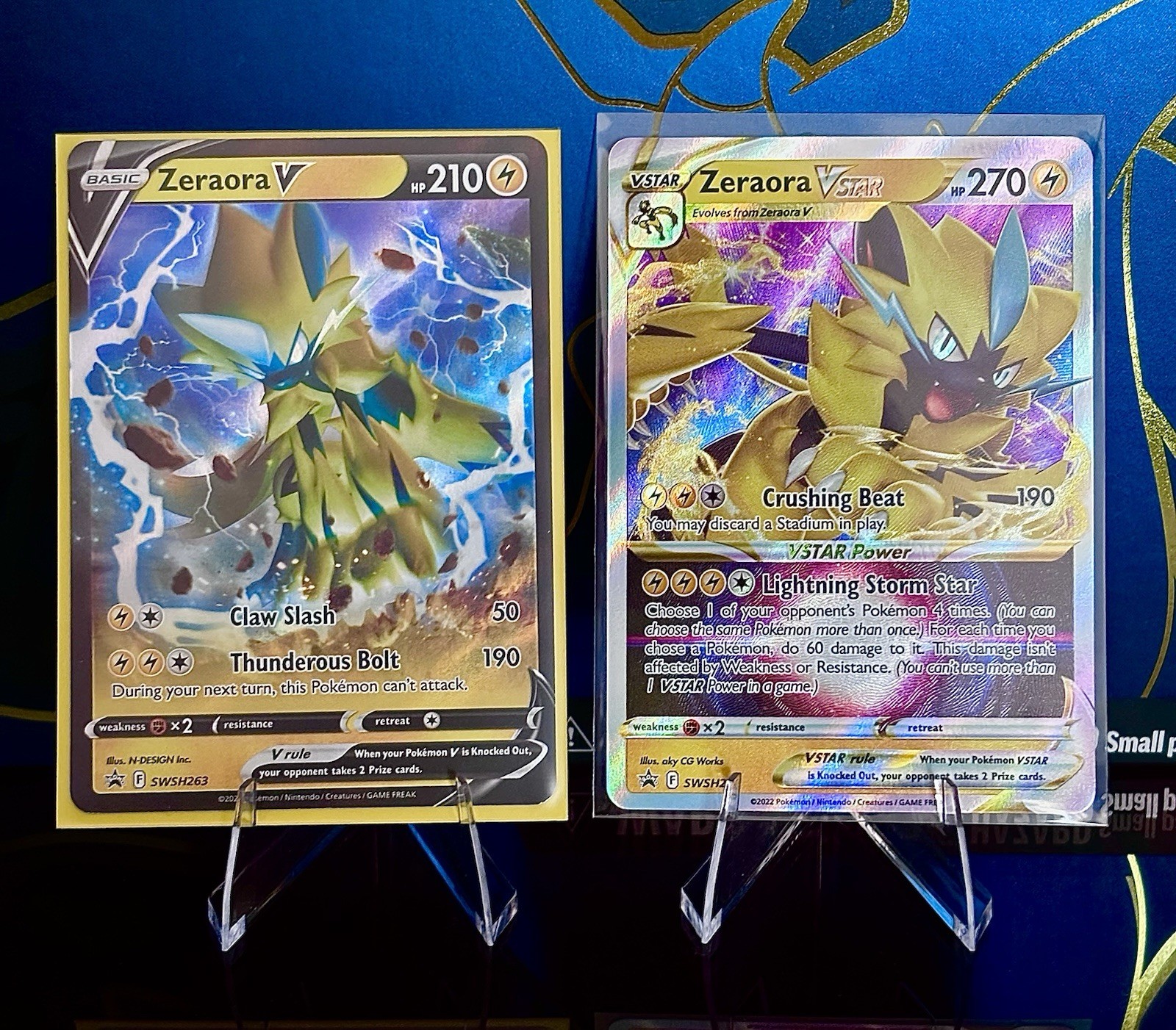 🌩️Pokémon TCG Zeraora V & VSTAR Promo Holo SWSH263 SWSH265