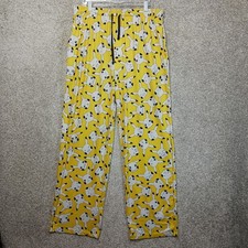 Pokemon Pajama Pants Adult 2XL Yellow Pikachu Faces Print Drawstring Lounge