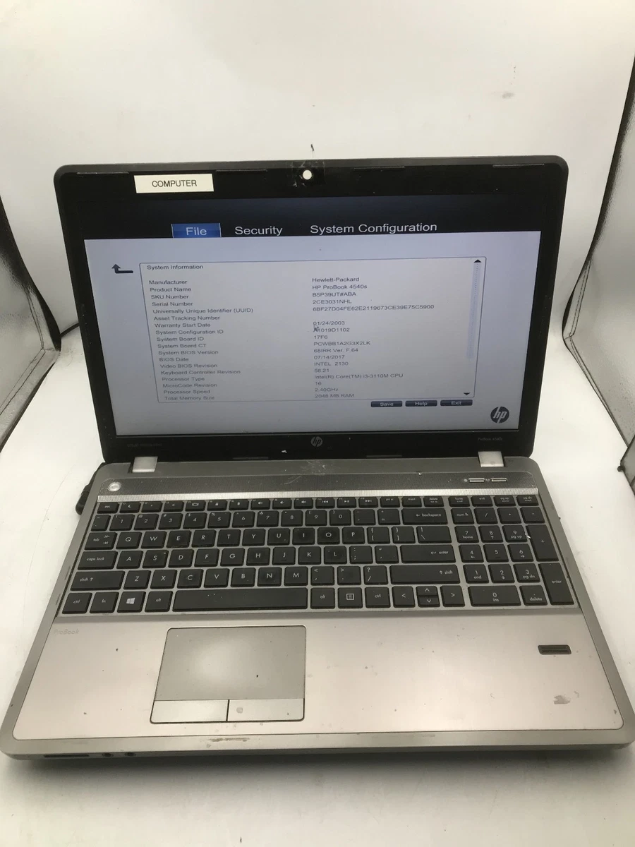 ORDINATEUR PORTABLE HP Probook 4540s - 15.6 i5 SSD 8Go Windows 10