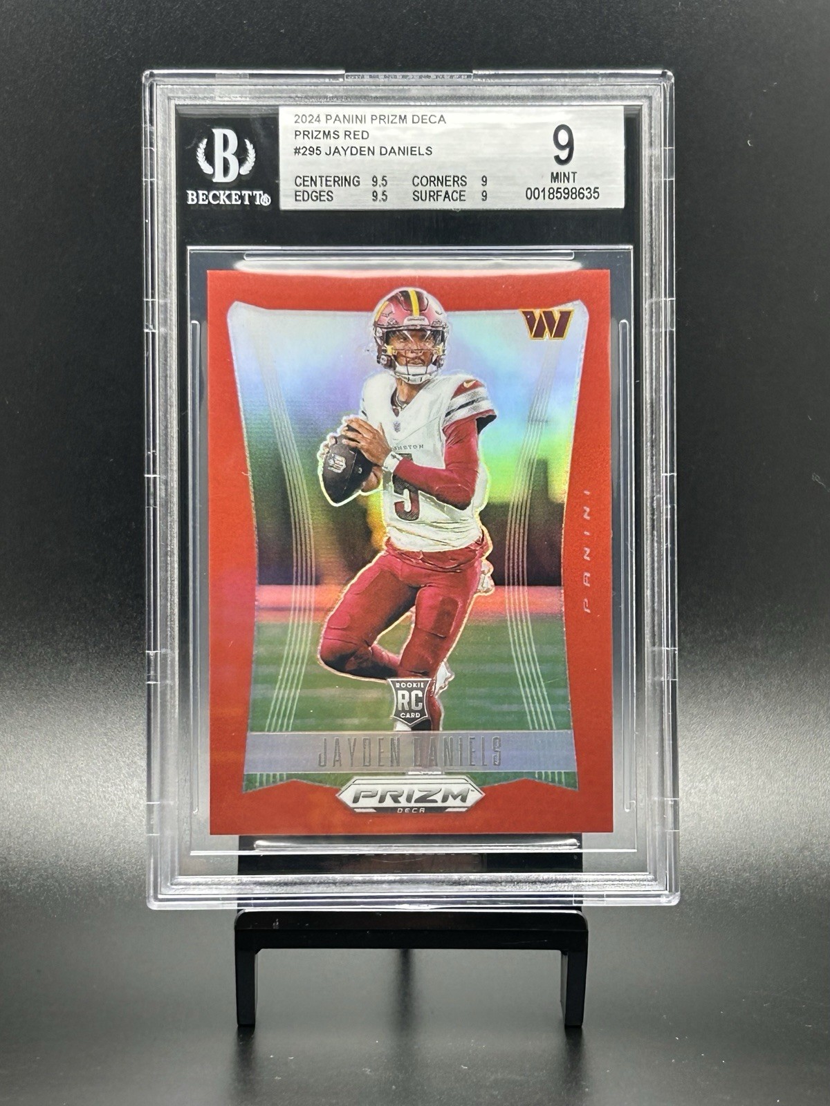 2024 Panini Prizm Deca Red /199 Jayden Daniels BGS 9