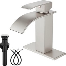 Grifo Monomando Para Lavabo De Ba o Negro Con Cascada Llave Agua Grifo Lavamanos