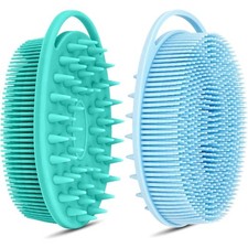 2PCS Silicone Body Scrubber, Premium Silicone Loofah for Women Men and ,