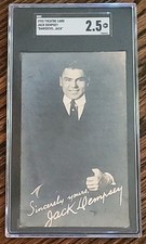 Jack Dempsey 1920 Theatre Card Daredevil Jack SGC  2.5 PoP 1 Rarity