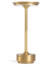 Gold Brushed Desk Lamp with Touch Control, 3 Color Modes, Dimmable, Built-in ...
