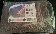 New - 3 Piece Soft Chenille Bath Rug Set