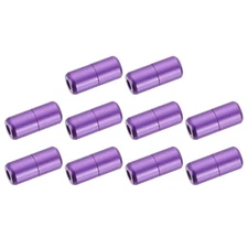 10Pcs Shoe Laces Buckle Lock Aluminum No Tie Shoelace Turnbuckle, Purple