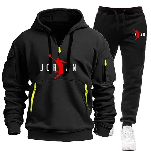 Men's Tracksuit Hoodie and Pants Jogging Bottoms 2Pcs Sweatp