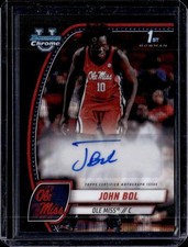 2024-25 Bowman Chrome #31 John Bol Prospects Autographs Black Wave Refractor