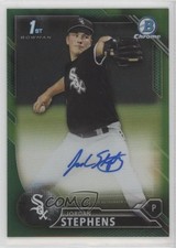 2016 Bowman Chrome Prospects Green Refractor 91/99 Jordan Stephens Auto 0b2