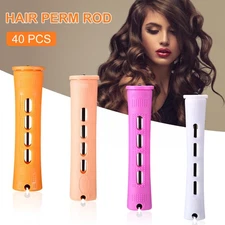 40/10PCS  Plastic Hair Perm Rod Hairdressing Styling Curler Rollers Salon Tool