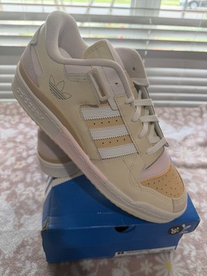 New Adidas Forum Exhibit Low ''Ecru Tint Halo Amber'' Shoes~Size 10.5 GW6346)