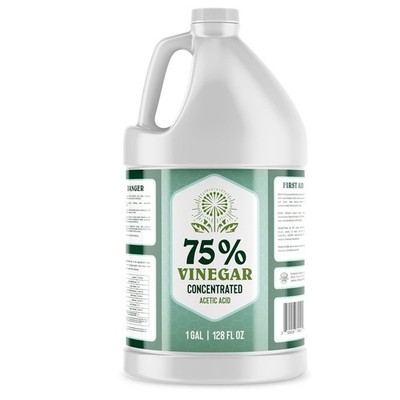 Premium 75% Vinegar - Lab Strength - Concentrated 75% Acetic Acid - White