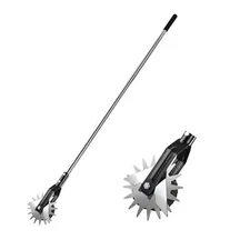 Wheel Rotary Edger Lawn Tool, Grass Edge Trimmer, Sidewalk Manual Lawn black