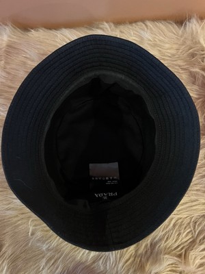Prada Black Denim Bucket Hat Size Extra Large Preloved | eBay