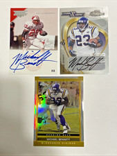 2001-03 Michael Bennett Auto’s & Refractor  3-Card Lot NM/Mint Condition