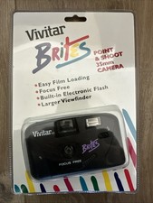 Vintage 1997 Vivitar Brites Point Shoot 35mm Camera Focus Free Built-in Flash