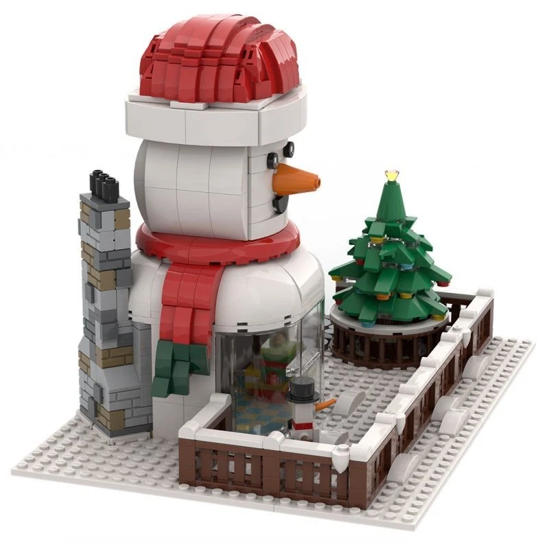 Hot Sale Winter Village Tourist Information Office Snowman Hut 975 Pieces - Image 2 of 4